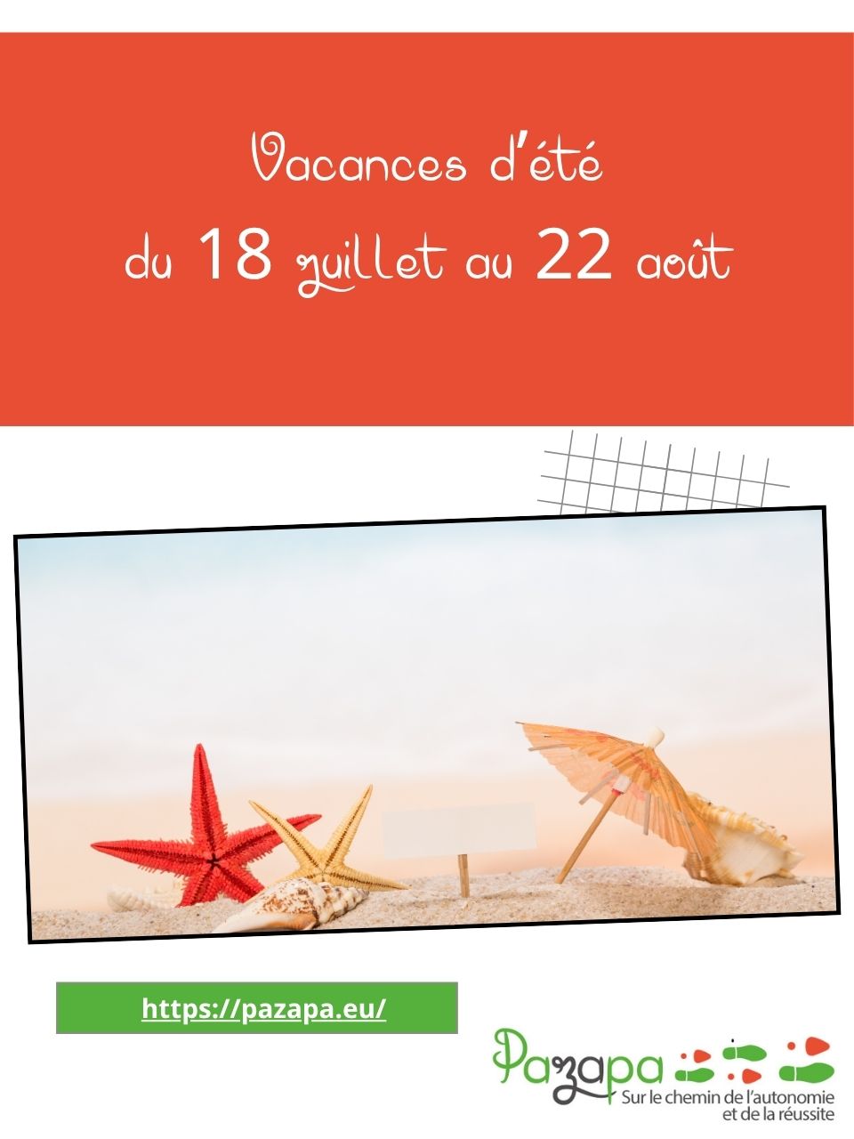 Vacances été 2026